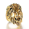 Men's Titanium Steel Lion Head Ring Polished Electroplated Decorative Statement Ring For Wholesale