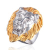 Men's Titanium Steel Lion Head Ring Polished Electroplated Decorative Statement Ring For Wholesale
