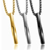 Men's Titanium Steel Necklace Hip Hop Style Pearl Chain Electroplated Pendant Jewelry