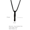 Men's Titanium Steel Necklace Hip Hop Style Pearl Chain Electroplated Pendant Jewelry