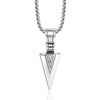 Men's Titanium Steel Necklace With Geometric Arrow Pendant Polished Simple Design Wholesale Jewelry