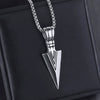 Men's Titanium Steel Necklace With Geometric Arrow Pendant Polished Simple Design Wholesale Jewelry