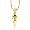 Men's Titanium Steel Necklace With Geometric Arrow Pendant Polished Simple Design Wholesale Jewelry