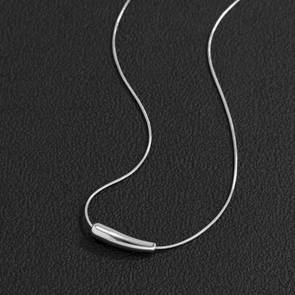 Men's Titanium Steel Necklace With Geometric Pattern And Polishing Treatment
