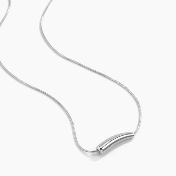 Men's Titanium Steel Necklace With Geometric Pattern And Polishing Treatment