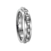 Men's Titanium Steel Ring Geometric Ushaped Multicolor Gear Rotating Decompression Electroplated Jewelry
