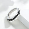 Men's Titanium Steel Ring Geometric Ushaped Multicolor Gear Rotating Decompression Electroplated Jewelry
