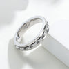 Men's Titanium Steel Ring Geometric Ushaped Multicolor Gear Rotating Decompression Electroplated Jewelry