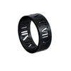 Men's Titanium Steel Ring With Cut Out Roman Numeral Pattern And Furnace Vacuum Electroplating