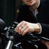 Men's Titanium Steel Ring With Geometric Pattern And Dripping Oil Treatment