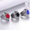 Men's Stainless Steel Signet Ring With Cast Polished Letter And Number Design Unisex Stainless Steel Style Band