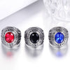 Men's Stainless Steel Signet Ring With Cast Polished Letter And Number Design Unisex Stainless Steel Style Band