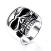 Men's Titanium Steel Skull Ring Handmade Geometric Fashion Statement Ring For Men And Unisex Wear