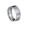 Men's Titanium Steel Threaded Geometric Ring With Vacuum Electroplating
