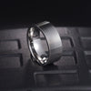 Men's Titanium Steel Threaded Geometric Ring With Vacuum Electroplating