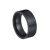 Men's Titanium Steel Threaded Geometric Ring With Vacuum Electroplating