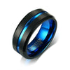 Men's Tungsten Steel Open Bottle Ring Geometric Style Electroplated