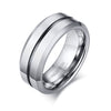 Men's Tungsten Steel Open Bottle Ring Geometric Style Electroplated