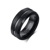 Men's Tungsten Steel Open Bottle Ring Geometric Style Electroplated