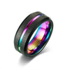 Men's Tungsten Steel Open Bottle Ring Geometric Style Electroplated