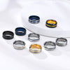 Men's Tungsten Steel Open Bottle Ring Geometric Style Electroplated
