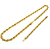 Men's Twisted Rope Chain Necklace And Bracelet Set Electroplated Alloy Hip Hop Jewelry