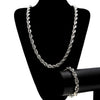 Men's Twisted Rope Chain Necklace And Bracelet Set Electroplated Alloy Hip Hop Jewelry