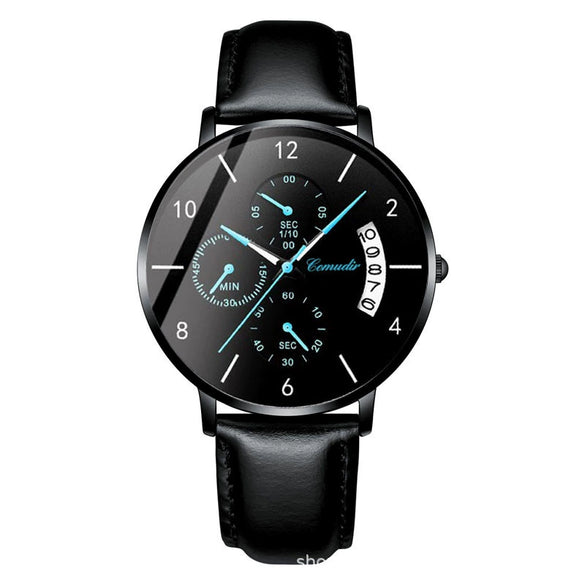 Men's Ultrathin Automatic Mechanical And Quartz Watch Alloy Case Stainless Steel Strap Round Dial Mineral Strengthened Glass Mirror Printed Logo Luminous Waterproof