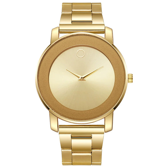 Men's Ultrathin Business Quartz Watch Alloy Case Stainless Steel Buckle Round Dial