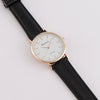 Men's Ultrathin Simple Quartz Watch With Imitation Leather Strap And Stainless Steel Clasp In Round Shape