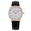 Men's Ultrathin Simple Quartz Watch With Imitation Leather Strap And Stainless Steel Clasp In Round Shape