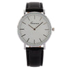 Men's Ultrathin Simple Quartz Watch With Imitation Leather Strap And Stainless Steel Clasp In Round Shape