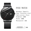 Men's Ultrathin Trendy Quartz Watch Alloy Case Imitation Leather Strap Stainless Steel Clasp Round Dial Leisure Style