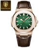 Men's Ultrathin Waterproof Luminous Quartz Watch Alloy Case Genuine Leather Strap Square Dial Stainless Steel Buckle Leisure Style
