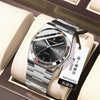 Men's Ultrathin Waterproof Luminous Quartz Watch Stainless Steel Strap Alloy Case Mineral Strengthened Glass Mirror Round Dial Leisure Style
