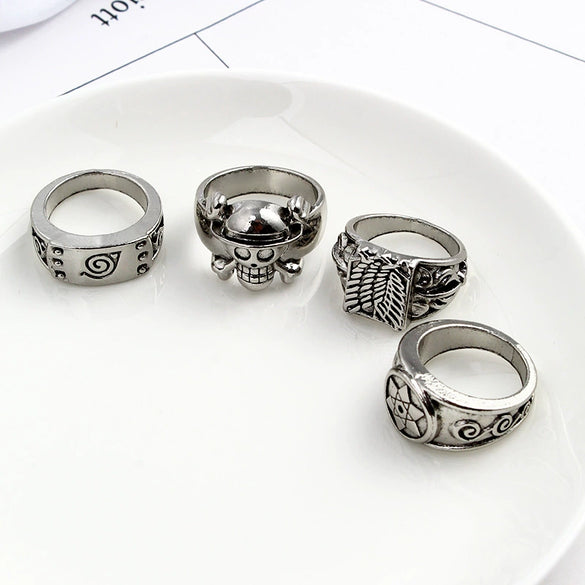 Men's Unisex Cartoon Character Ring In Zinc Alloy With Electroplated Finish Hip Hop Fashion Jewelry