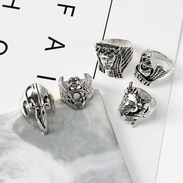 Men's Unisex Cartoon Character Ring In Zinc Alloy With Electroplated Finish Hip Hop Fashion Jewelry