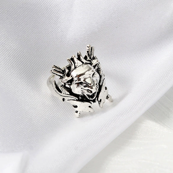 Men's Unisex Cartoon Character Ring In Zinc Alloy With Electroplated Finish Hip Hop Fashion Jewelry