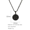Men's Viking Nordic Style Metallic Compass Pendant Necklace With Ochain And Electroplating