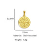 Men's Viking Nordic Style Stainless Steel Metallic Compass Pendant Necklace With Dripping Oil Design