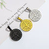 Men's Viking Nordic Style Stainless Steel Metallic Compass Pendant Necklace With Dripping Oil Design
