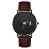 Men's Watch Alloy Case Leather Strap Fashion Round Dial