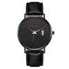 Men's Watch Alloy Case Leather Strap Fashion Round Dial