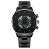 Men's Watch Alloy Case Stainless Steel Band Rectangular Dial Business Fashion Quartz Watch
