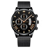 Men's Watch Alloy Case Stainless Steel Strap Round Dial Business Style