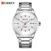 Men's Watch Alloy Case Stainless Steel Strap Round Dial Fashion Simple Trend