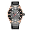 Men's Watch Alloy Case Stainless Steel Strap Round Dial Fashion Simple Trend
