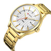 Men's Watch Alloy Case Stainless Steel Strap Round Dial Fashion Simple Trend