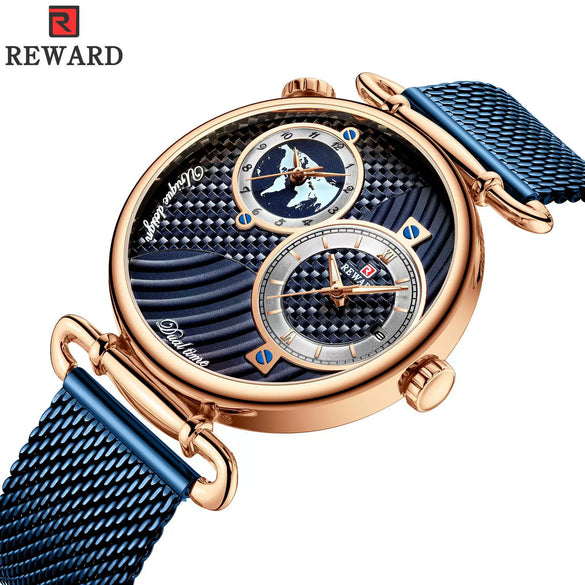 Men's Watch Alloy Case Stainless Steel Strap Round Dial Waterproof