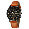 Men's Watch Alloy Stainless Steel Imitation Leather Ordinary Glass Mirror Round Leisure Style